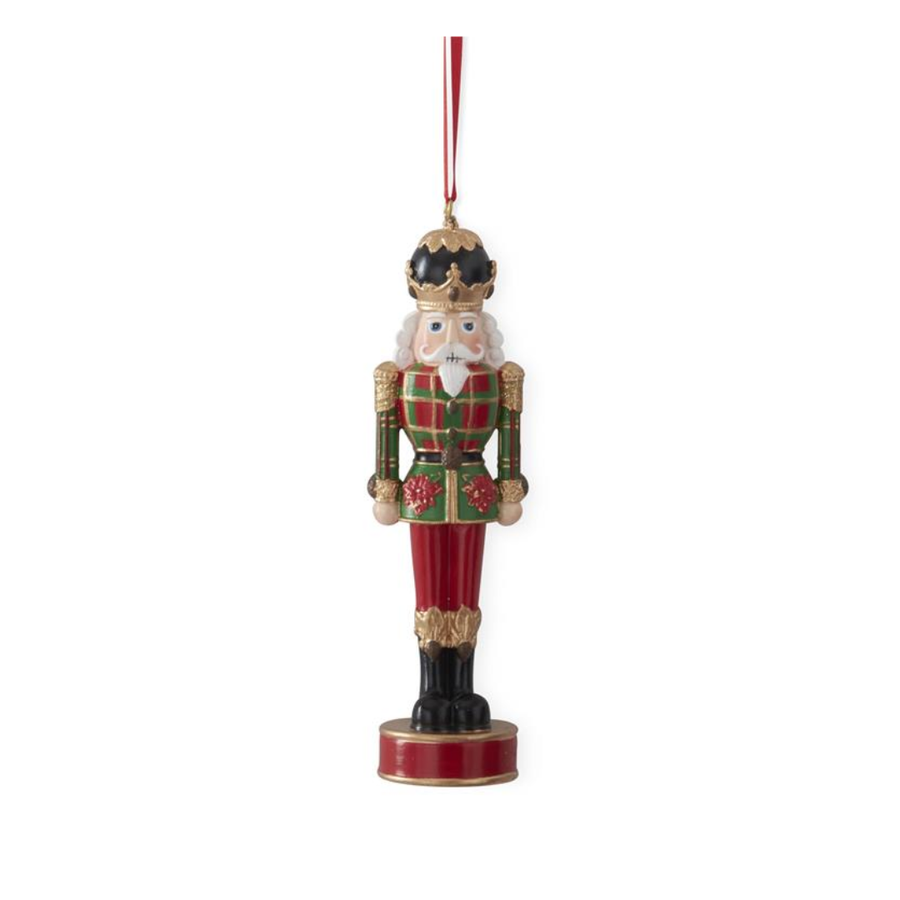 6" Nutcracker w/Red & Green Plaid Coat Ornament