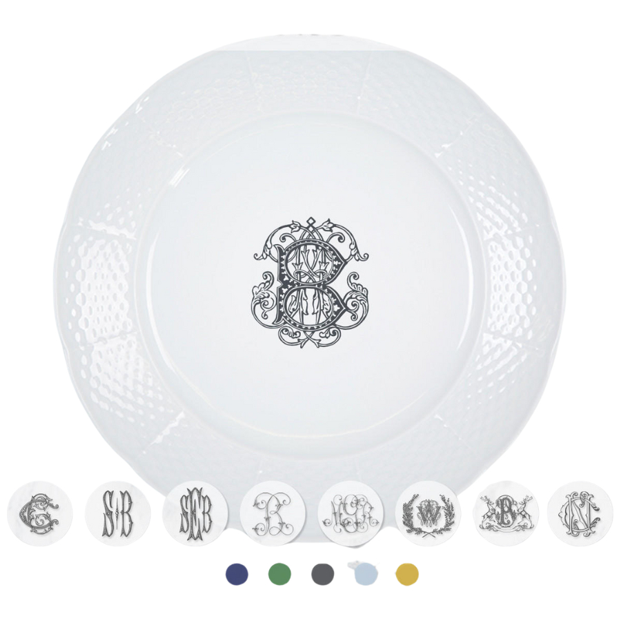 Weave Dinner Plate w/ Mono