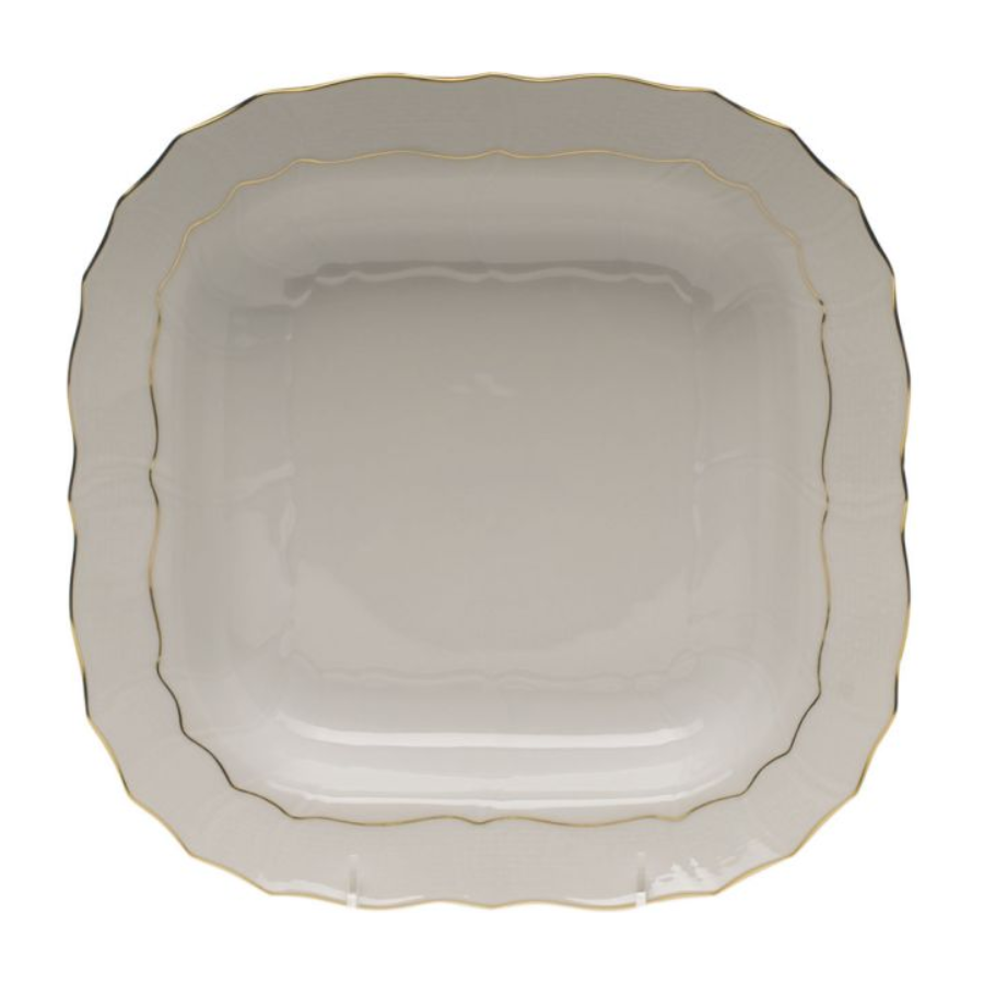 Golden Edge Square Fruit Dish 11"