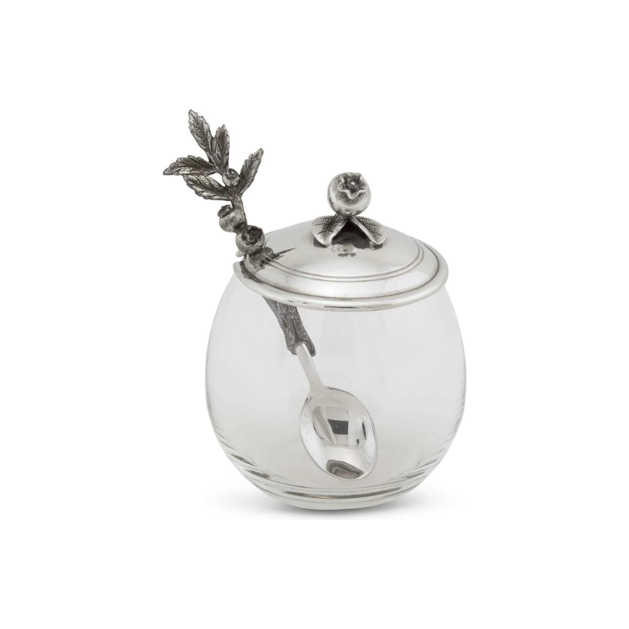 Blueberry Jam Jar with Spoon
