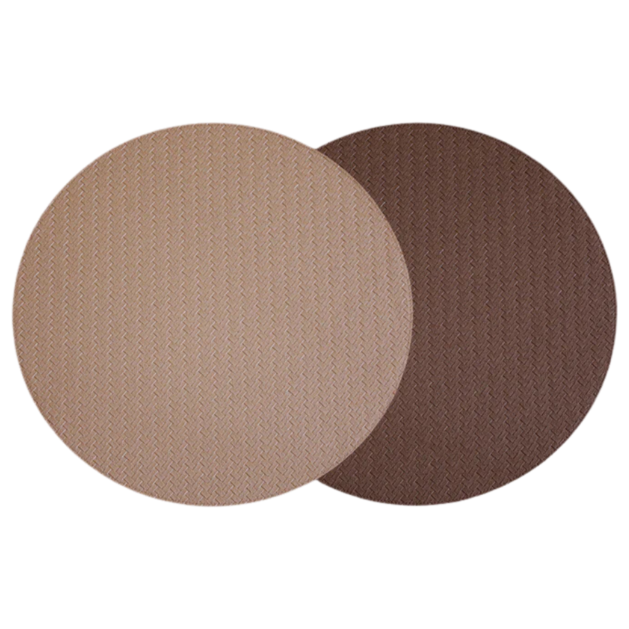 VIDA Metallic Snakeskin Reversible 15" Round Placemats Gold & Bronze Set/4