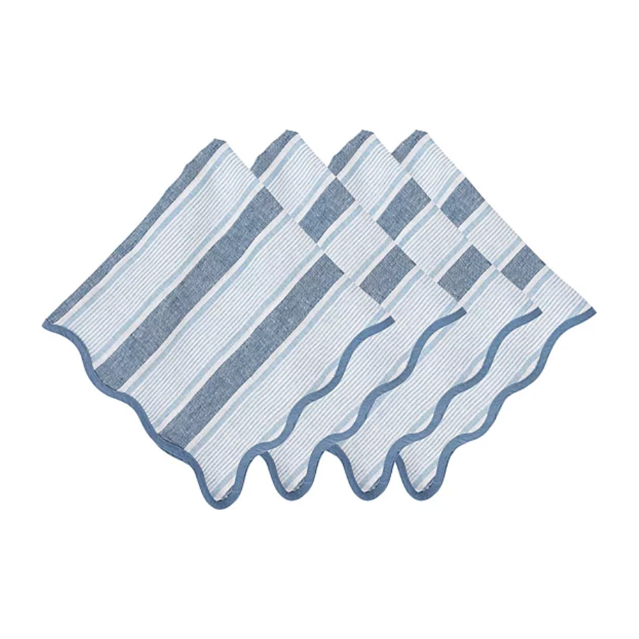 Cabana Stripe Napkin Ocean Set/4