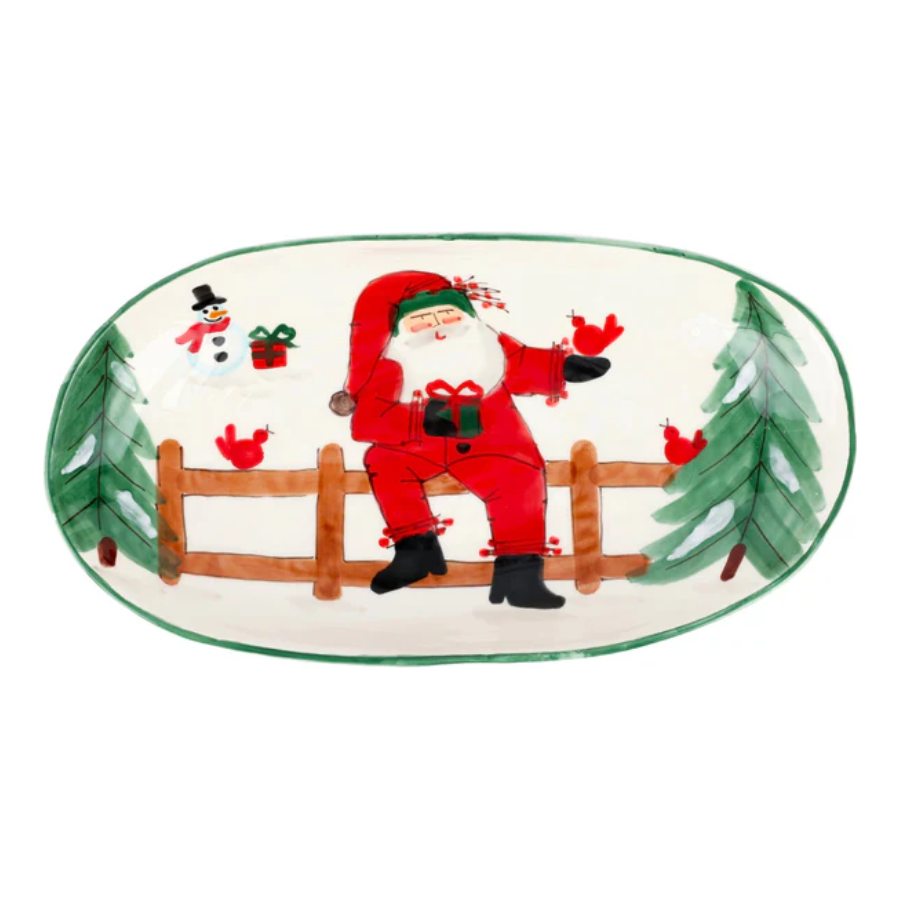 Old St. Nick Shallow Oval Bowl