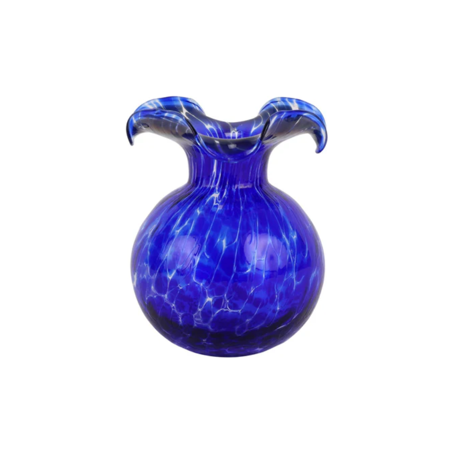 Cobalt Hibiscus Tortoiseshell Bud Vase