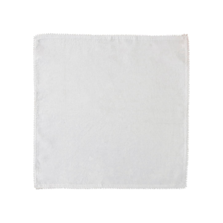 Berry Trim White Napkin