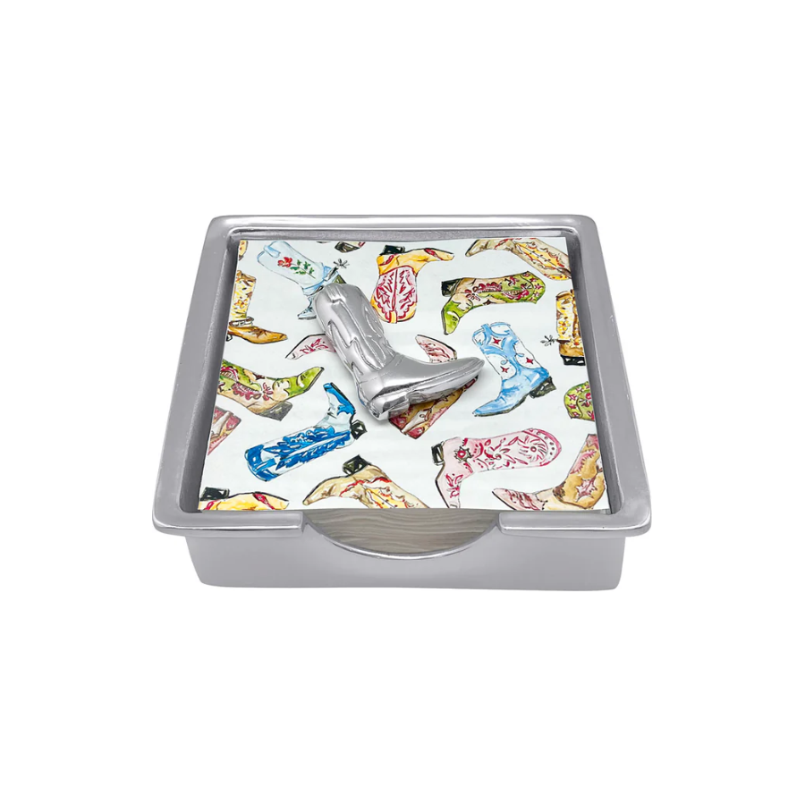Cowboy Boot Signature Napkin Box 3pc Set