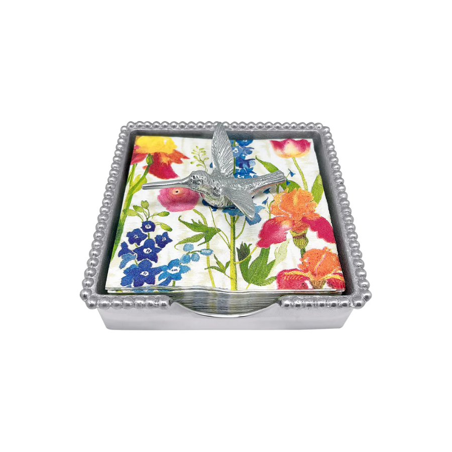 Hummingbird Beaded Napkin Box