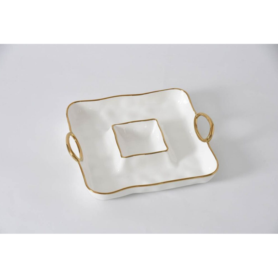 Golden Handles Square Chip & Dip