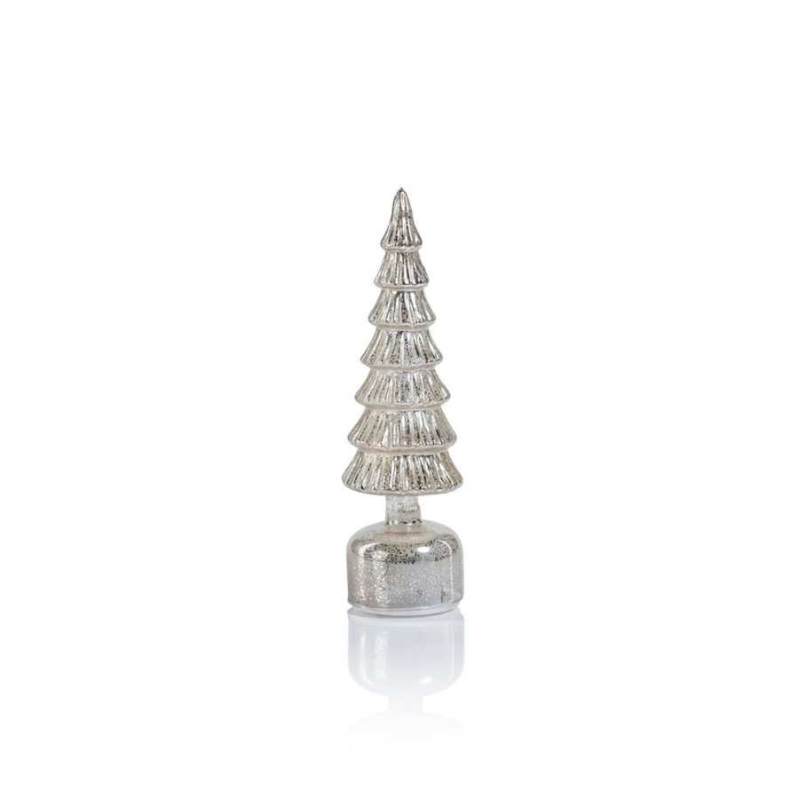 Alpine Rotating LED Tree Antique Silver Medium