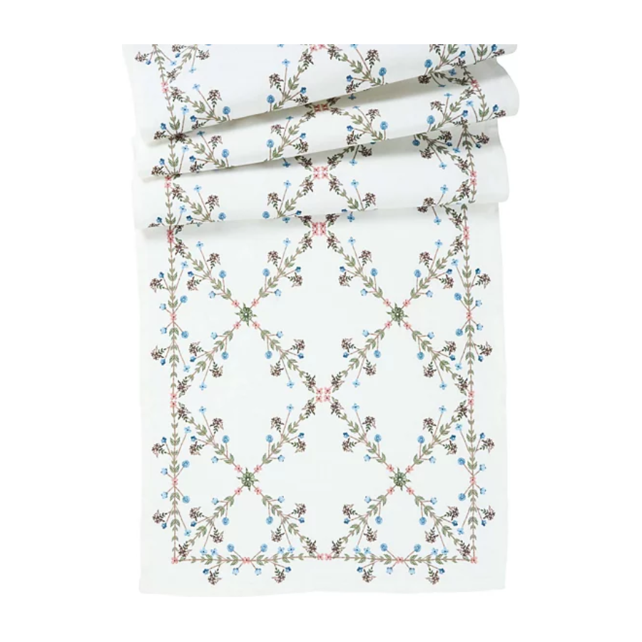 Villa Seville 18" x 90" Table Runner Chambray
