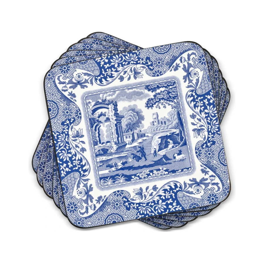 Blue Italian Coasters Set/4