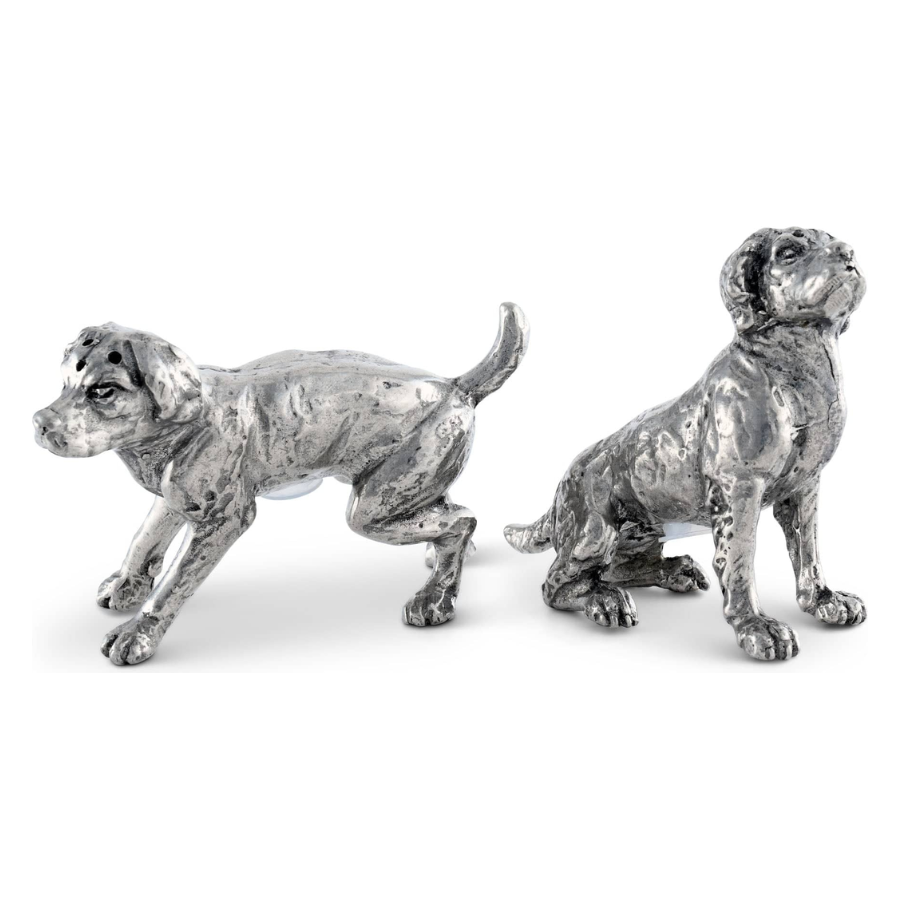 Pewter Spaniel Salt & Pepper Set