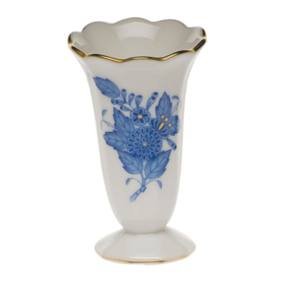 Scalloped Bud Vase Blue