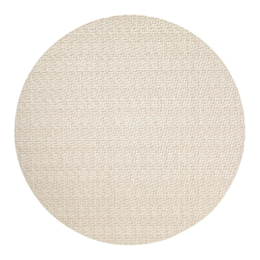 Round Wicker Cream Placemat Set/4