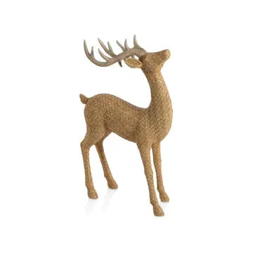 Standing Deer Rattan 13"