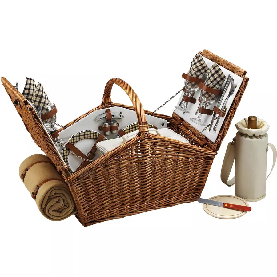 Huntsman Basket for 4 w/ Blanket