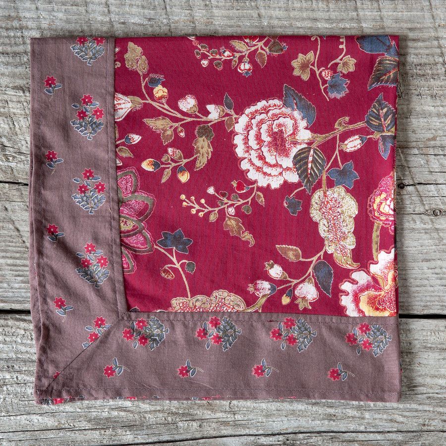 Cotton Voile Napkin Malamar Red