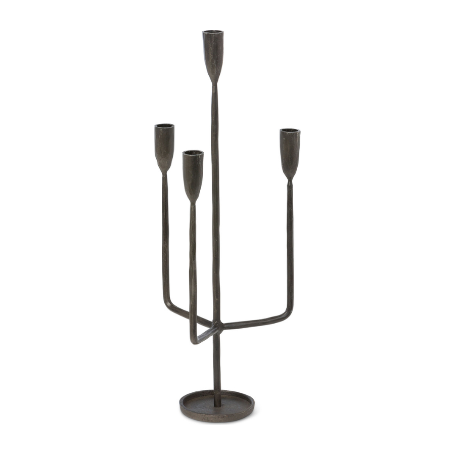 Primitive Iron Candelabra