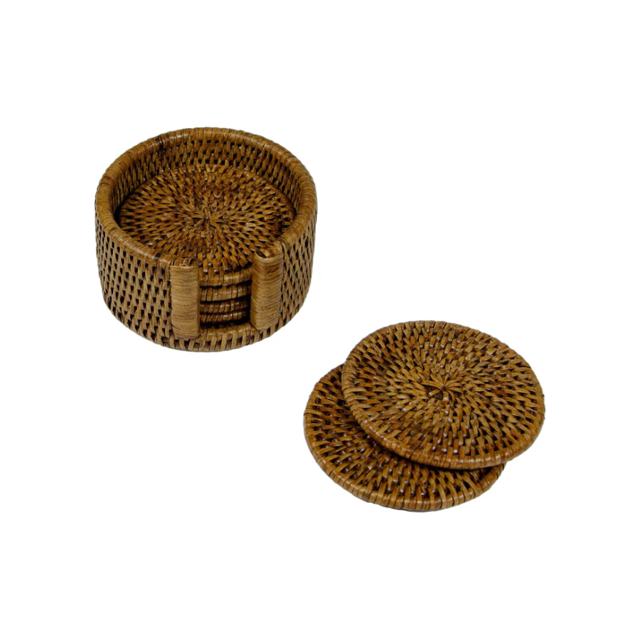 Caspari Rattan Holders