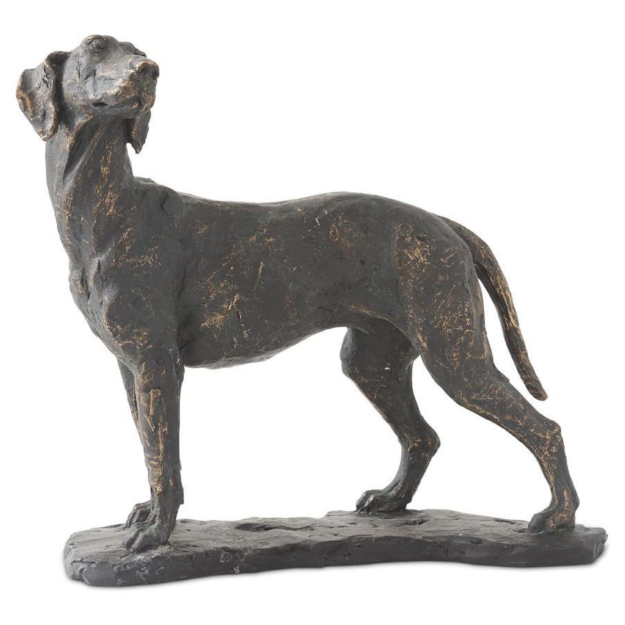 11" Standing Dog on Black Base