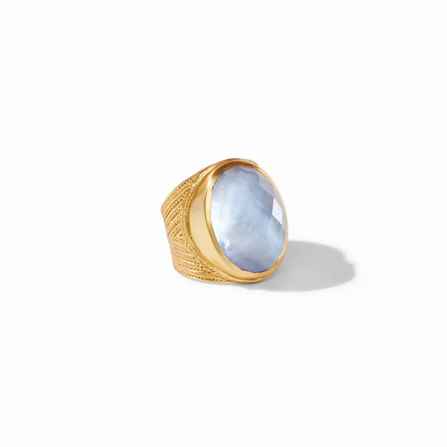 Verona Statement Ring Chalcedony Blue Sz 8