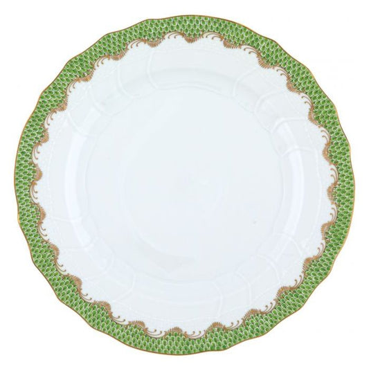 Fish Scale Green Dinner Plate