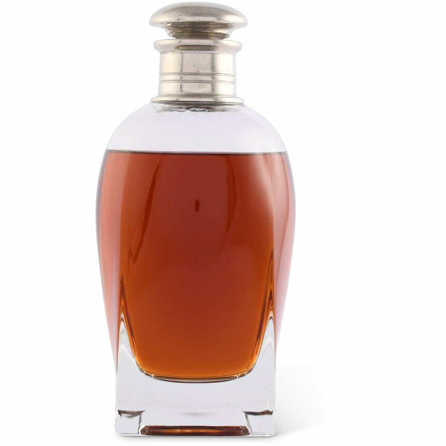 Classic Pewter Cap Liquor Decanter