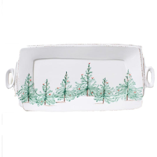 Lastra Holiday Rectangular Platter w/Handles