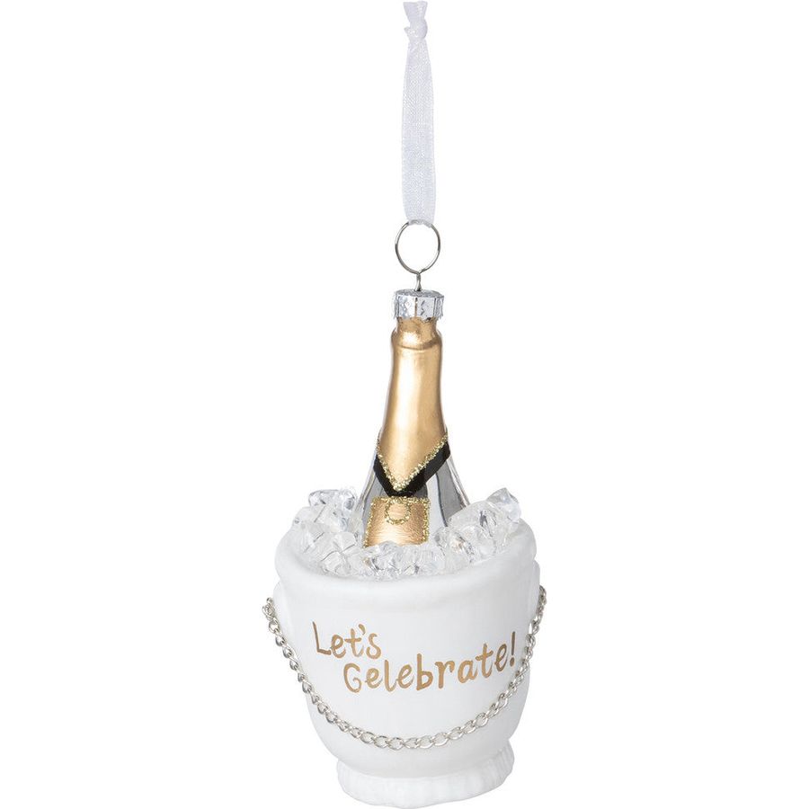 Champagne Toast Glass Ornament