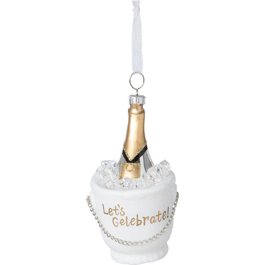 Champagne Toast Glass Ornament