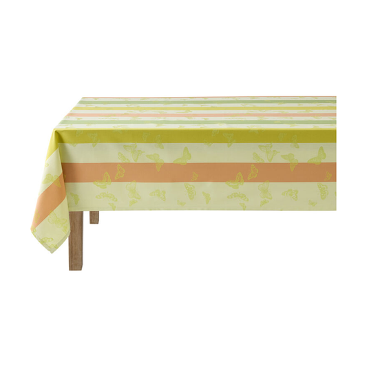 Tablecloth Bal des Papillons Cotton Yellow 69x69