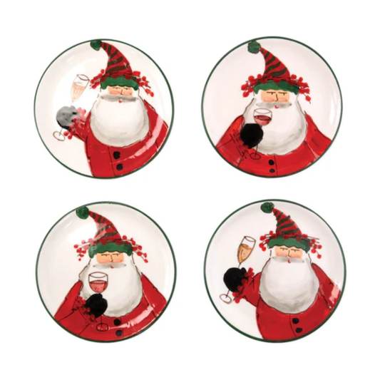 Old St Nick Cocktail Plates Set/4