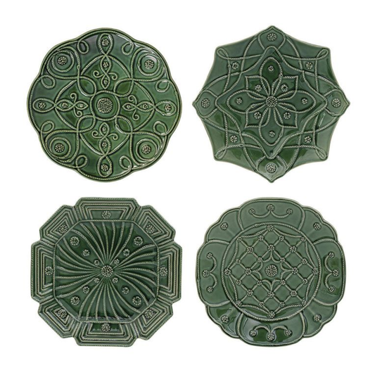 Jardins Du Monde Dessert/Salad Plate Basil Set/4