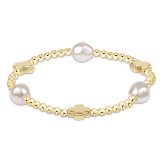 Signature Cross Admire Pearl 3mm Bead Bracelet