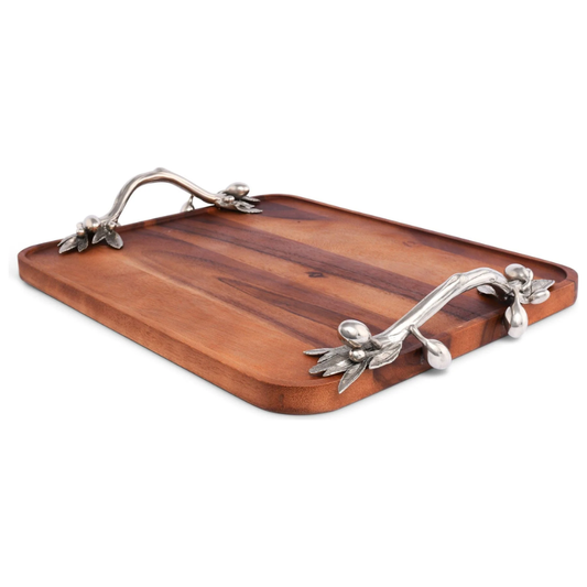Olive Serving Tray Acacia Rectangular