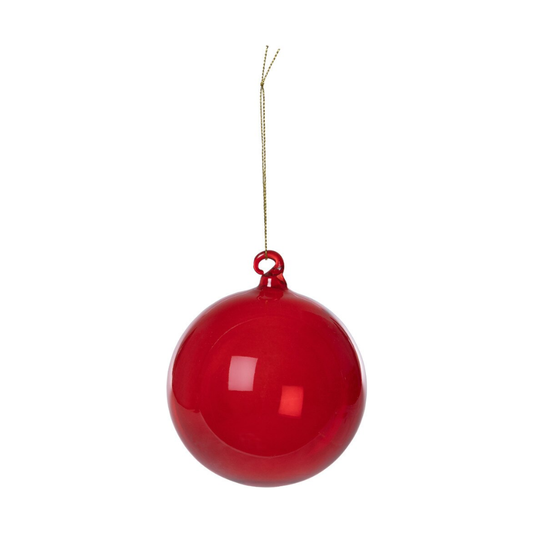 Gossamer Red Glass Ball Ornament