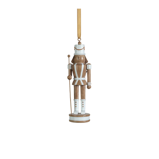 Nutcracker Ornament with Pole Brown