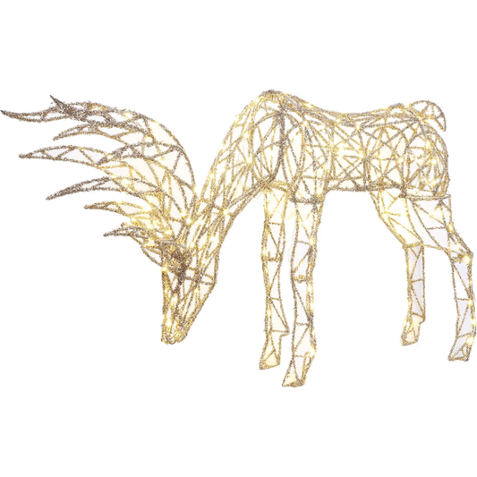 Deer Looking Down With Lights 35''WX30"H