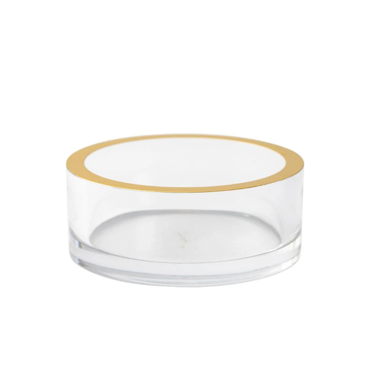 Clear w/ Gold Acrylic Wine Coaster