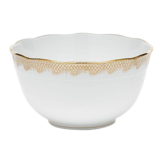 Fish Scale Gold Round Bowl
