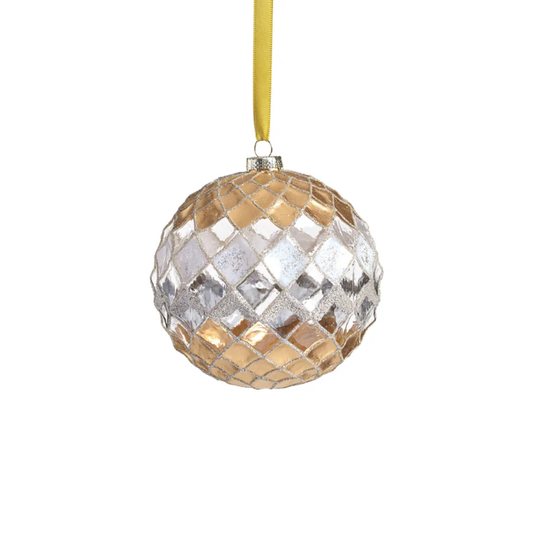 Celestial Harlequin Gold and Silver Ornament 4.75"