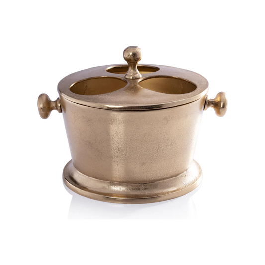 Segusa Three Bottle Wine Holder Gold