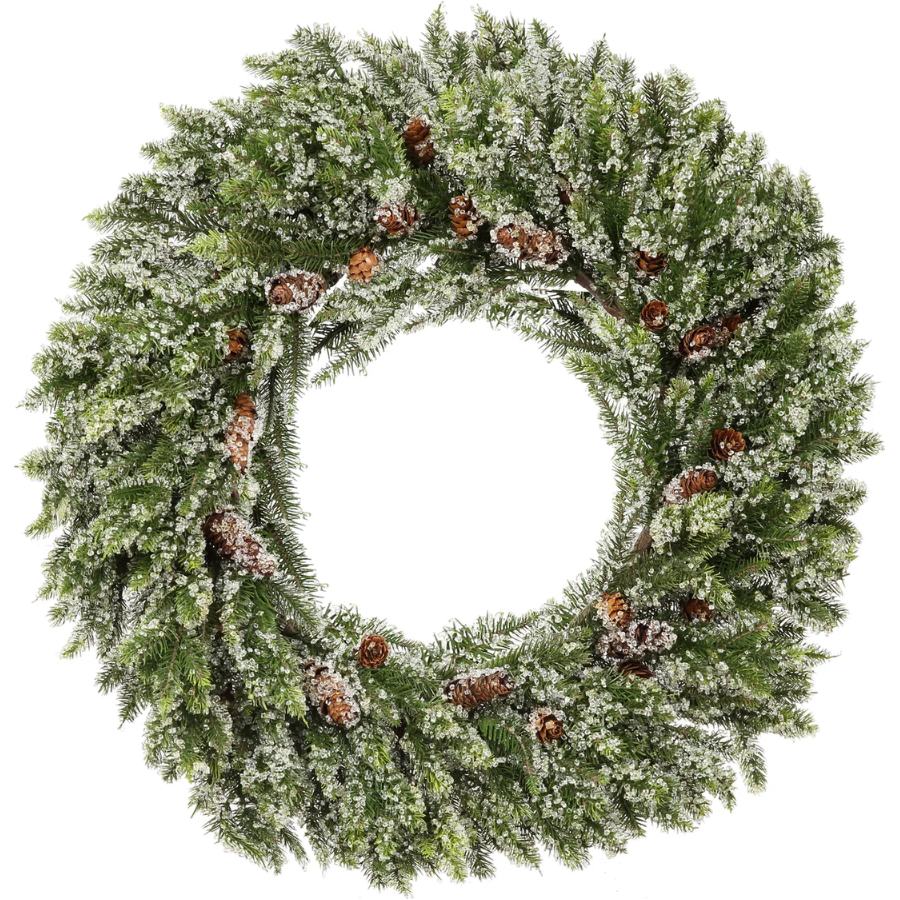 Iced Angel Pine Wreath 24"