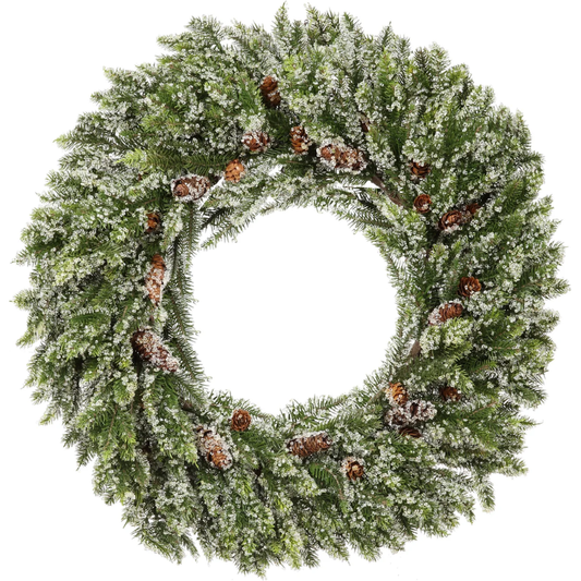 Iced Angel Pine Wreath 24"