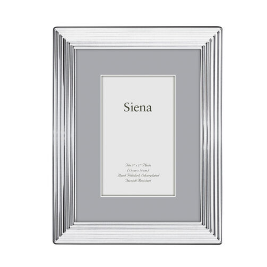 Ridged Siena Silverplate Frame 5x7