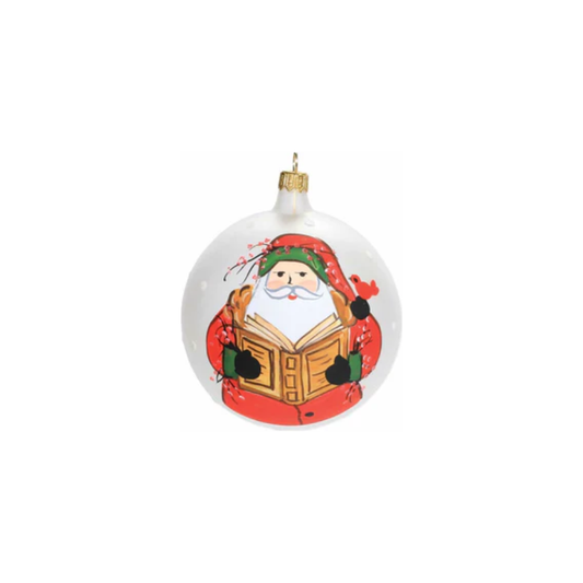 Old St Nick Reading Ornament