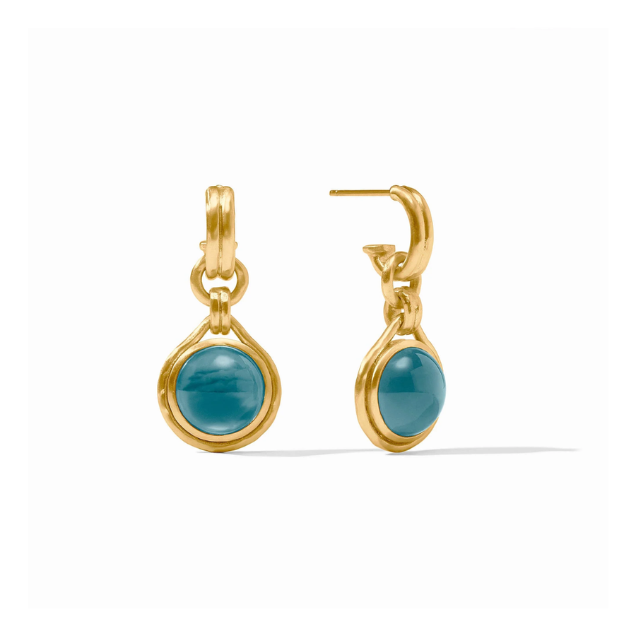 Solara Hoop & Charm Earring Montana Blue