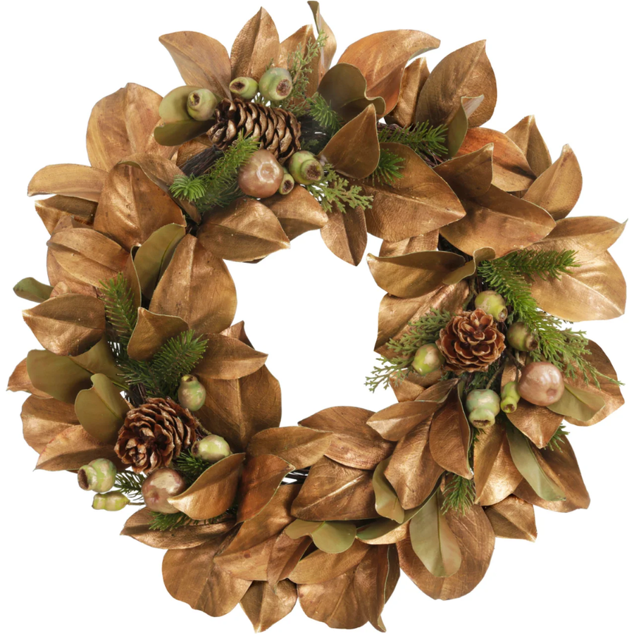 Magnolia Leaf Wreath 24"