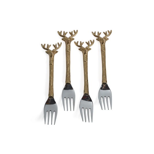Stag's Head Hors d'oeuvre Forks Set/4