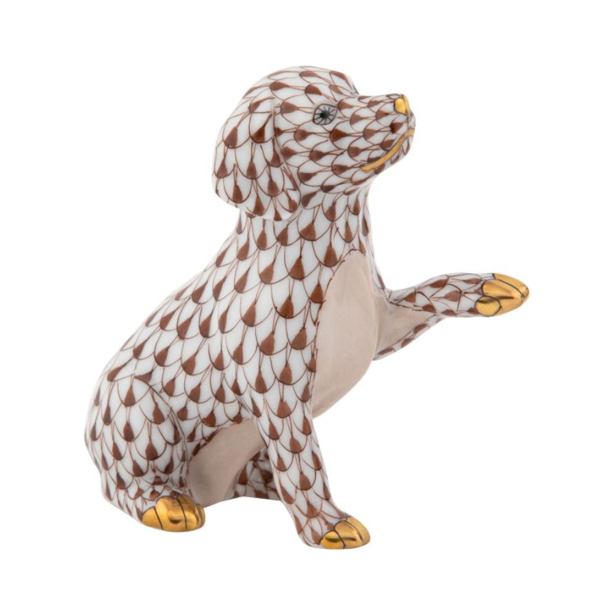 Dog Shaking Hands Figurine Chocolate